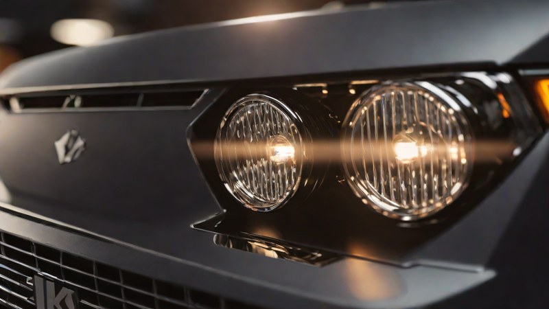 LED фары на автомобиле зимой в Нижнем Новгороде