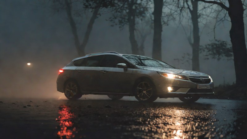 Автомобиль с радар-детектором установленным на лобовое стекло