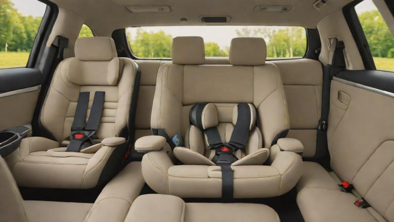 Детское автокресло с защитой от осадков и регулировкой угла наклона спинки