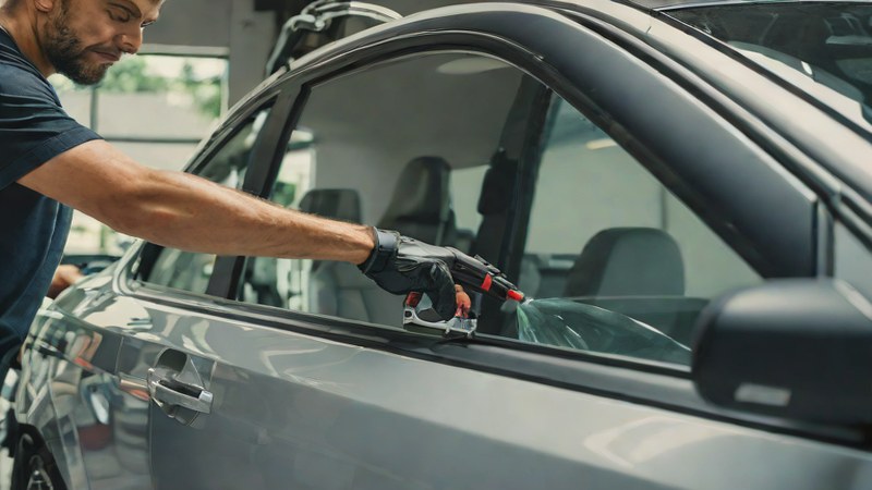 Процесс установки автотонировочной плёнки в Нижнем Новгороде