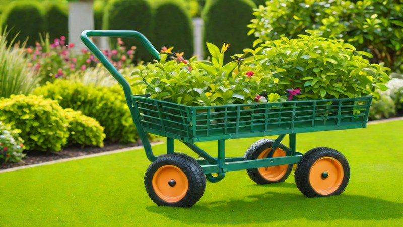 Универсальная садовая тележка на колесах