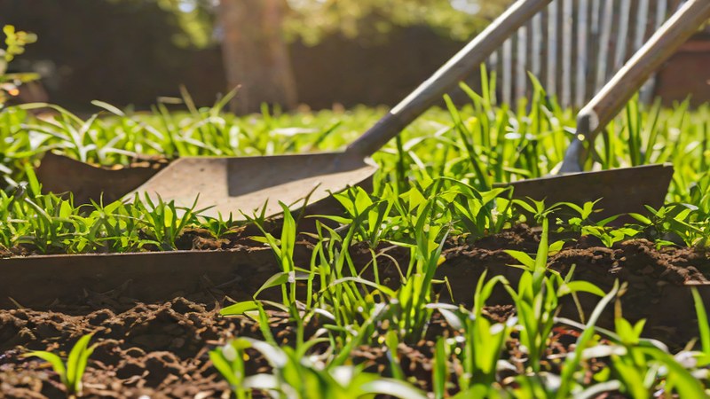 Лук репчатый на грядке осенью в Нижнем Новгороде