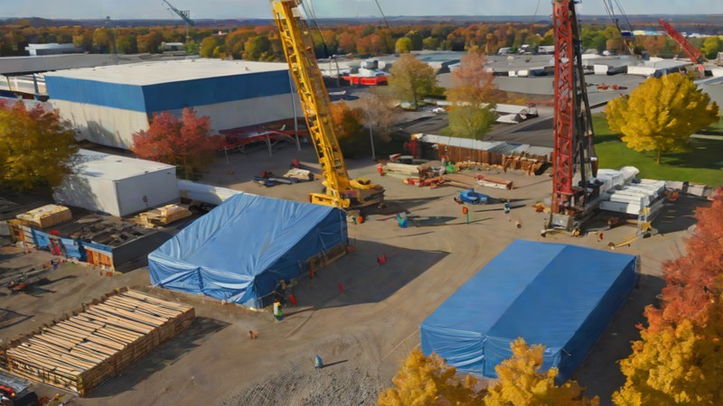 Пример лестницы с антискользящими ступенями для весеннего сезона в Нижнем Новгороде