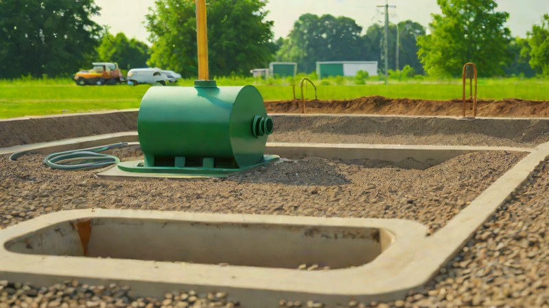 Пример септика для дачи осенью в Нижнем Новгороде