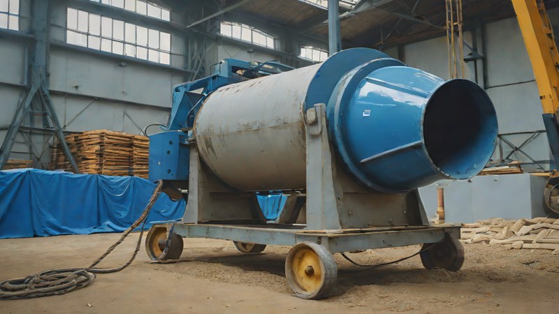 Бетономешалка на строительной площадке Нижнего Новгорода